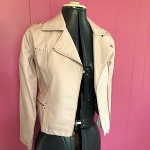Girls Faux Leather Moto Jacket